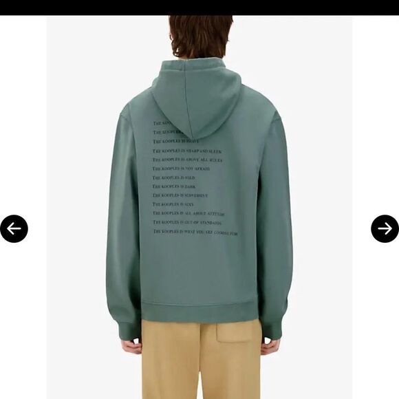 $245 The Kooples Logo-Print Relaxed-Fit Cotton Hoody NWT - Picture 7 of 13